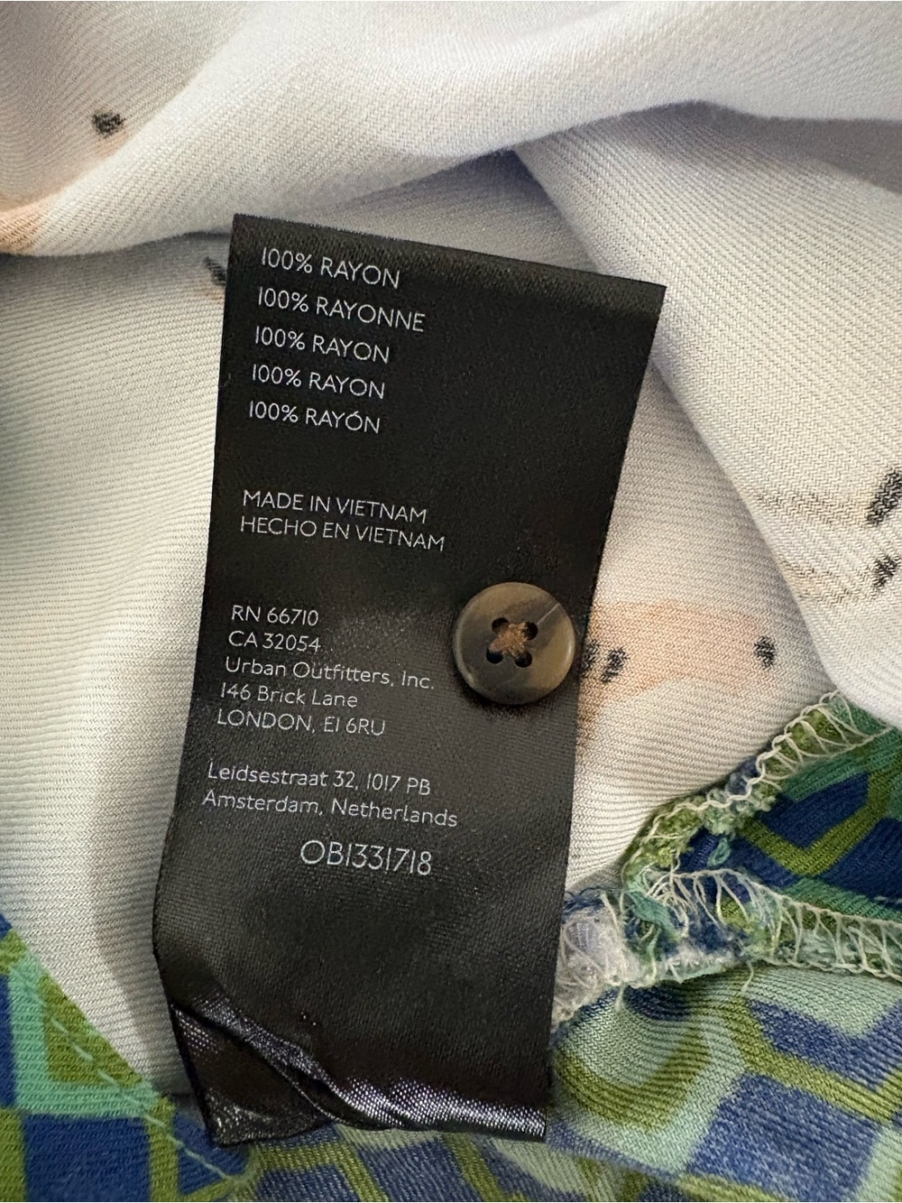 Maeve Anthropology Paz Button-Down Shirt with Mixed Print Patchwork Design - Picture 7 of 8